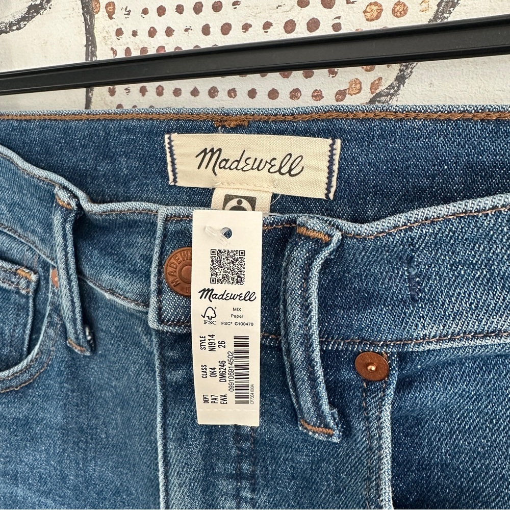 NWT Madewell High-rise Skinny Jeans 26 - Picture 1 of 7